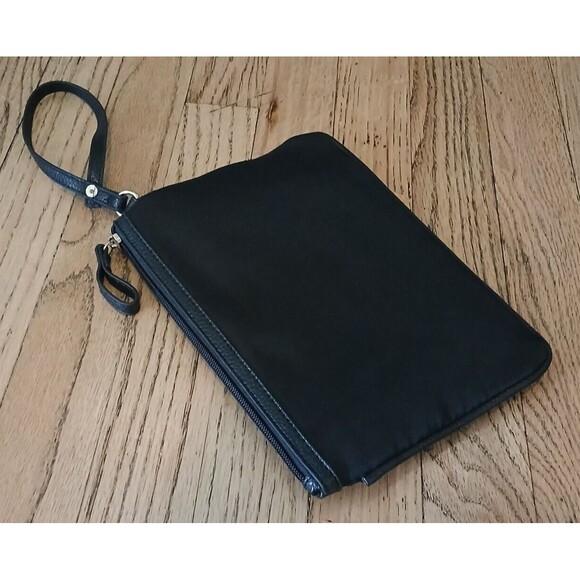 Laundry By Shelli Segal Womens Black Wrist Bag Purse Handbag - Picture 4 of 11